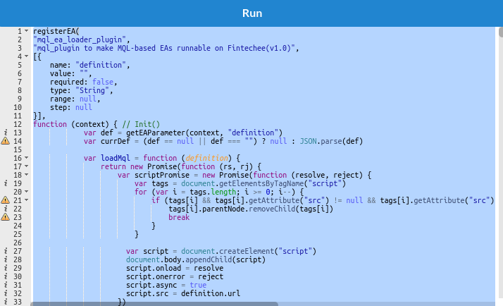 We developed plugins to make Fintechee compatible with MQL!